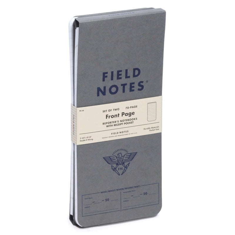 Field Notes - Front Page 2-Pack of Reporter's Notebooks - 3.75" x 8" - Image 2